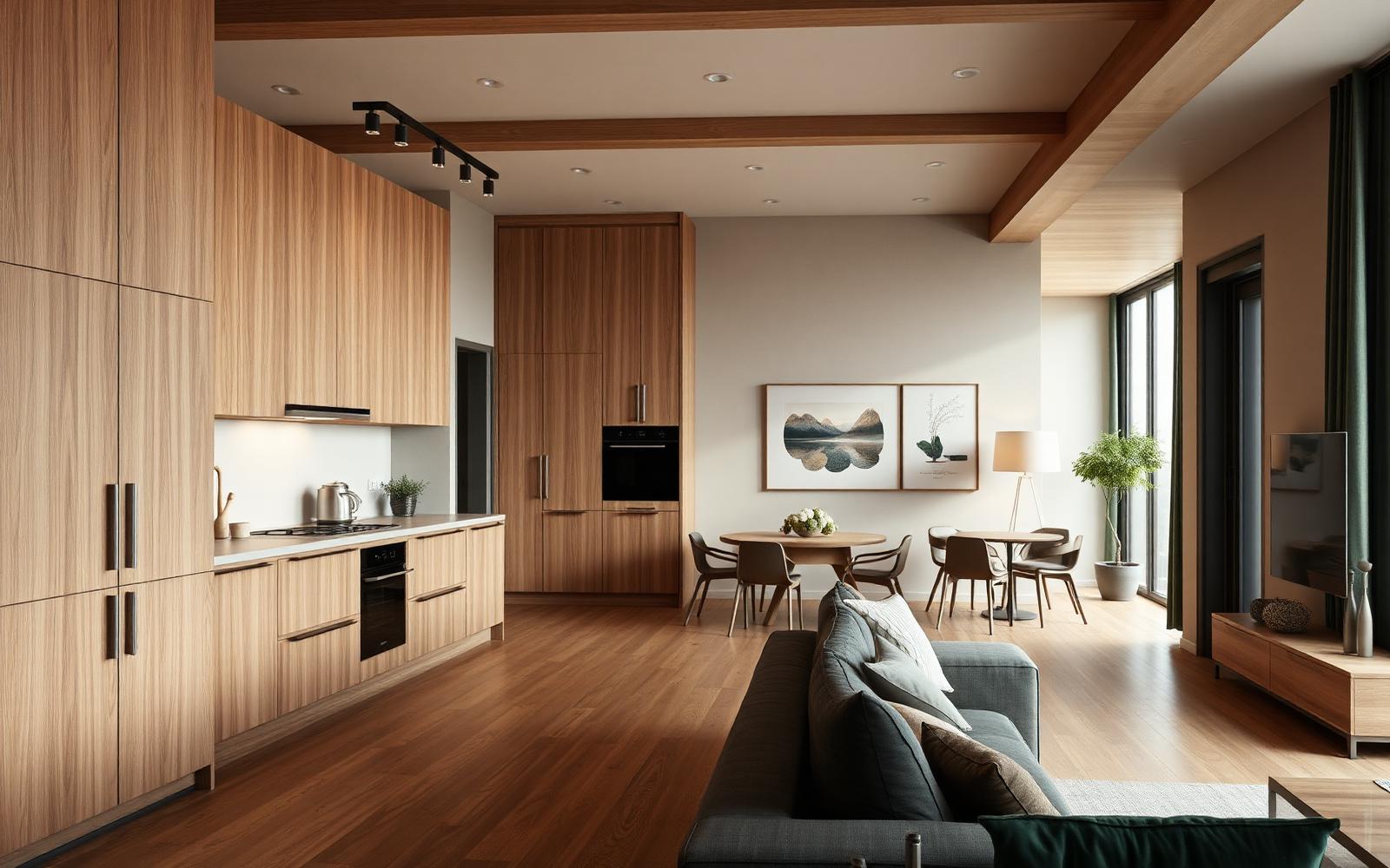 Apartament mobilat complet cu mobilă la comandă DALMAS